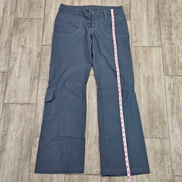 Athleta The Dipper Cargo Pants Womens Size 10 Gray Low Rise Vintage Y2K Utility - Picture 3 of 12